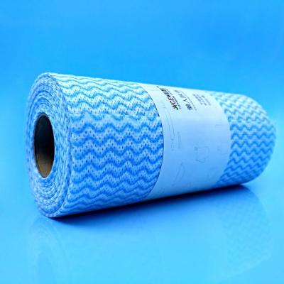 China Sustainable Disposable Spunlace Nonwoven Lint Free Roll Kitchen Lazy Cloth for sale