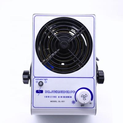 China Single/Double Rib Low Top Ionizing Fan, Ion Generator Commercial Electrostatic Discharge ESD Balanced Air Ionizer Anti-Static Fan for sale