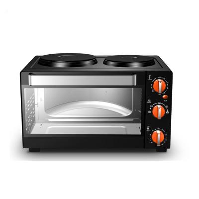 China Household Made In China Small Mechanical Black Kitchen Appliances 23L Pizza Bread Baking Ovens With Griddles for sale