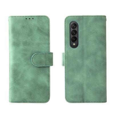 China Wholesale Shockproof Skin Feeling Flip Wallet Leather Magnetic Case For Samsung Galaxy Z Fold 3 for sale