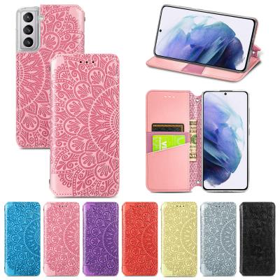 China Luxury Magnetic Card Wallet Holder Cover For Samsung S21 S21 ultra For Samsung S21 S21 ultra for sale