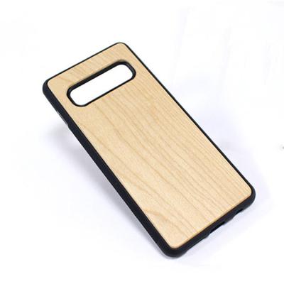 China Real wood high quality wooden tpu full cover phone case for samsung s10 plus for sale