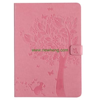 China Dirt Resistant Tree Design Printing PU Leather Wallet Stand Cases For iPad Pro 10.5 for sale