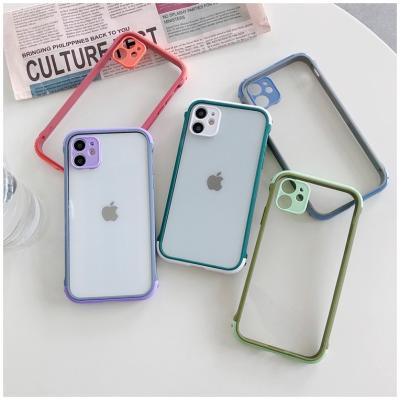 China Transparent Color Shockproof TPU Hybrid Frame Acrylic Shockproof Phone Case For iPhone 13 Pro Max for sale