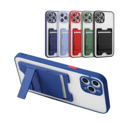 China Matte Cell Phone Accessories For Pro iPhone 13 13 pro Credit Card Slot Max 12 Shockproof Phone Case for iPhone 13 13 pro for sale