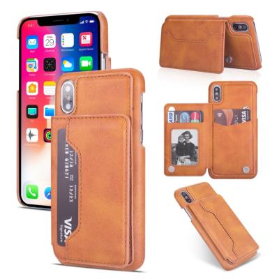 China Ultra Thin Dirt Resistant Flip Wallet Card Holder Leather Cell Phone Case For iPhone Xs Xr Max Xs X 6 7 8 for sale