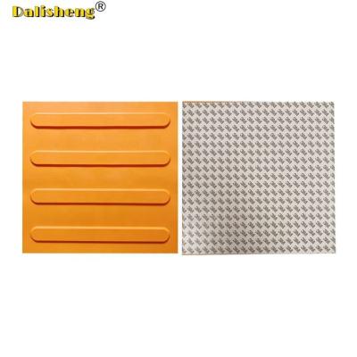 China Modern Self Adhesive PVC TPU Tile Mat Flat Plastic Rubber Tactile Paving Tactile Indicators Studs Tactile Strip Linear Bar for sale