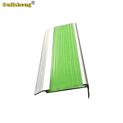 China Modern luminous aluminum stair nosing anti slip strip for safety luminescent stair tile trim non-slip bullnose edge for sale