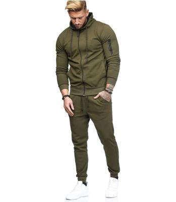 China Fashionable sets men's jacket set private label sportswear zipper fitness leisure men's sportswear for sale