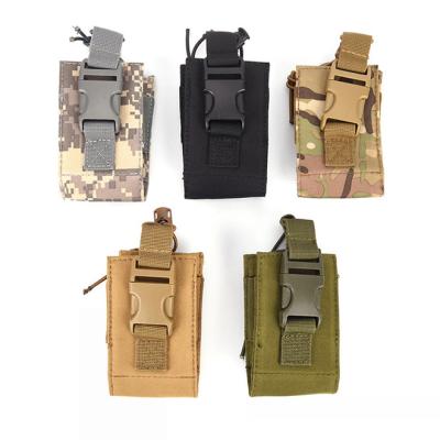 China Outdoor Sports Travel Hiking Camping Pocket Multifunctional Rescue Radio Walkie Talkie 1000D EDC Leather Protective Pouch for sale