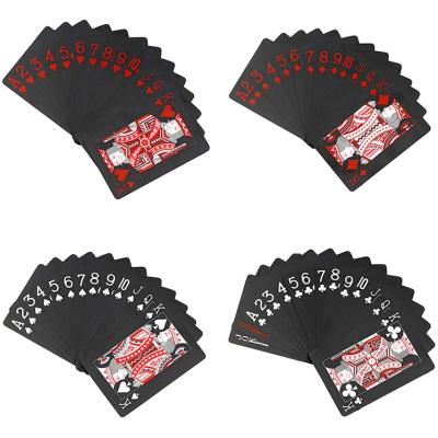 China Playing Red Professional Board Game Gold Foil Plated Creative Smooth PVC Card Poker for sale