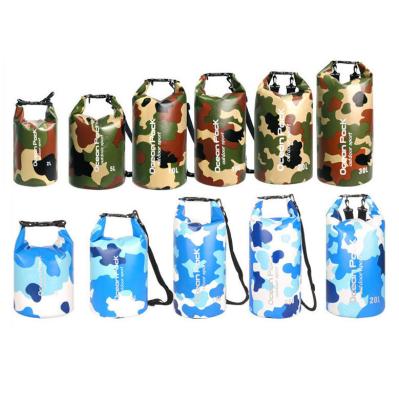 China Hunting & camping survival 2L 5L 10L 15L 20L 30L hiking ocean underwater light pack pvc river trekking pvc dry bag for sale