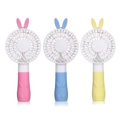 China Mini Portable Fan Outdoor Small USB Rechargeable Battery Handheld Electric Cooling Handheld Fan Portable Rabbit Bear Fan for Outdoor for sale