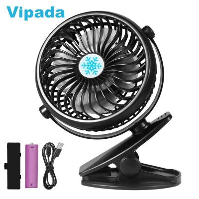 China Rechargeable Mini Desktop Fan Clip On Fan Mini Portable Rechargeable Battery USB Desktop Table Stand Fan 360 Rotating Stroller Clip Fan for sale