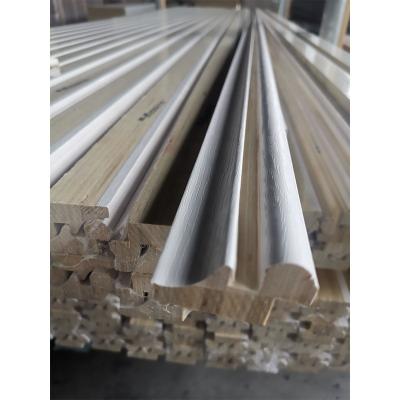 China Contemporary Decorative White Primed Wooden Corner Baseboard LVL Trim Panel Radiata Finger Common Pine Chinese Fir Customized Molding for sale