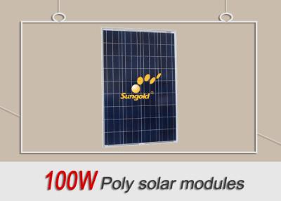 China High Conversion Efficiency 100w Poly Solar Panel For On Grid / Off Grid System  for sale