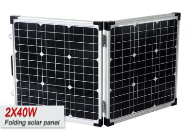 China 12 Volt Portable PV Panels With Mono Cell , 80W Foldable Solar Panel For Caravans for sale