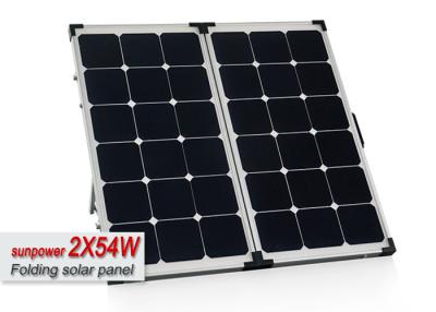 China 2 X 54w Transportable Solar Panels With SunPower Cells Easy To Carry Outside for sale