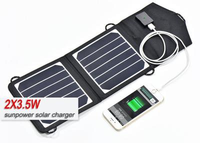 China 2 X 3.5 W Portable Solar Panel Usb Charger , 12 Volt Solar Panels For Camping  for sale