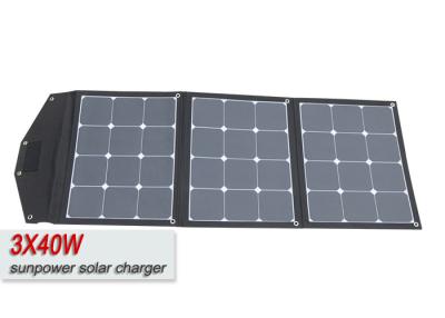 China Mono Portable 120 Watt 12 Volt Solar Panel Charger For Travelling Backup for sale