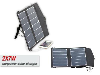 China Folding 14w 12V Solar Panel Waterproof Solar Usb Charger With 5m Cable for sale