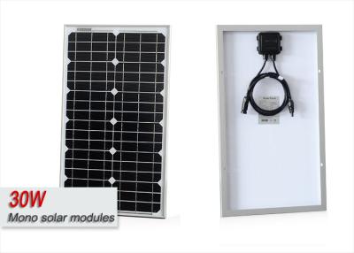 China 30 Watt Photovoltaic Mono RV Solar Panels With Junction Box MC4 Connector for sale