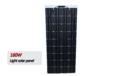 China 160 Watt Lightweight Solar Panels Semi Flexible Solar Roof Panels 18.43% Cell Efficiency for sale