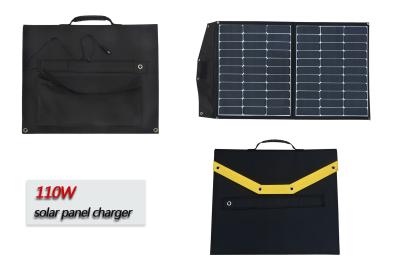 China Folding Portable Solar Panel Charger , 110w Sungold Solar Panel Camping Charger  for sale