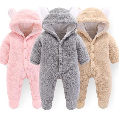 China Wholesale Polyester Knitted Jumpsuit Long Sleeve Baby Rompers Newborn Baby Onesie Winter Baby Clothes Breathable Washable Eco-friendly Substantial for sale