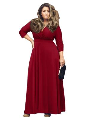 China Hot Sale Anti-Static Plus Size Women Clothing Party Dress For Fat Women Maxi Dresses for sale