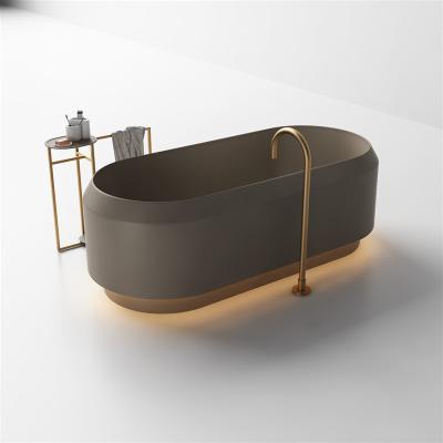 China Freestanding Colorful Freestanding Bathtub Environmental Protection Resin Stone For Adult for sale