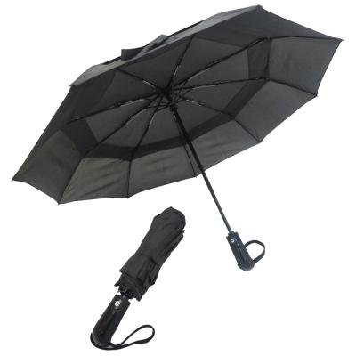 China Logo 2021 Windproof Customize Full Automatic Canopy Contract Umbrella Double Folds 3 Windproof Materials for sale