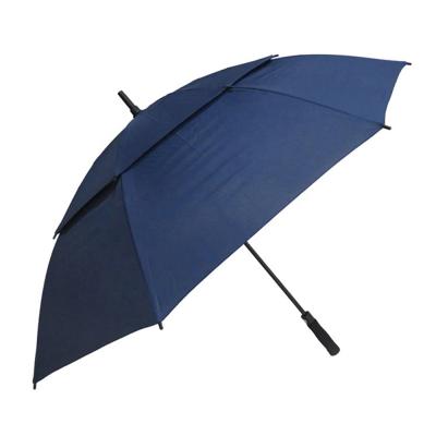 China Vents Golf Umbrella 62inch Double Canopy Large Double Canopy Fiberglass Outdoor View Umbrella Golf Umbrella for sale