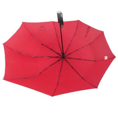 China Fashion novelty 9 ribs print unbelivable red ads 3 times easy open and close umbrella backpack umbrellas for sale