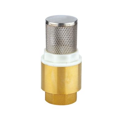 China General S.S Stainless Steel Brass Vertical Spring Water Foot Filter Check Valve for sale