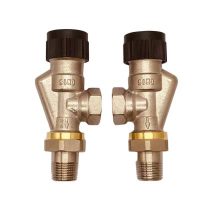 China General good quality new design intelligent radiator brass valve with thermostatic valve head for sale