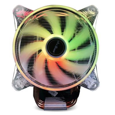 China Cooler Processor Jieshuo High Efficiency 3Pin 6 Copper Tubes CPU Heat Radiate CPU Fan for sale