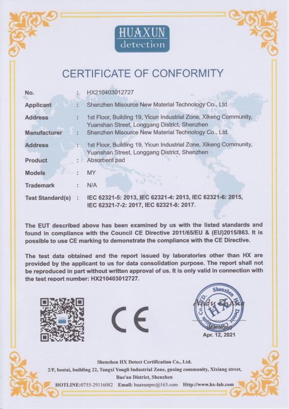 CE - Shenzhen Misource New Material Technology Co., Ltd.