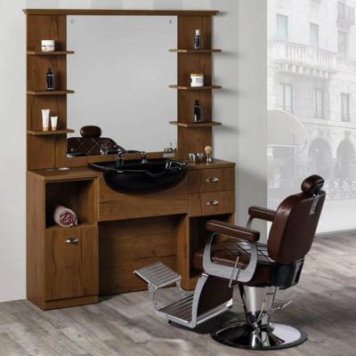 China Modern single side mirrorsingle furniture salon equipment factory direct sales barber stations salon mirror station for sale