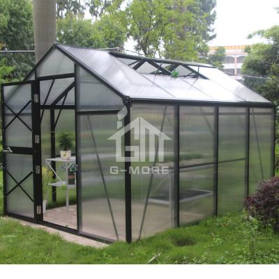 China G-MORE Easily Assembled 8' X 10' 10MM Polycarbonate Garden Greenhouse for sale