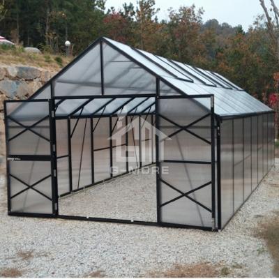 China G-MORE Easily Assembled Titan/Barn Series, 4M Width /8M Length, Durable Easy Assembly Aluminum / 10MM Polycarbonate Large Factory House (GM32408-G) for sale