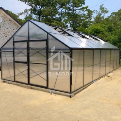 China Easily Assembled G-MORE 4 Season Outdoor Plastic Greenhouse Prefab Green Houses Agriculture 8x4 Meters / 10mm Polycarbonate for sale