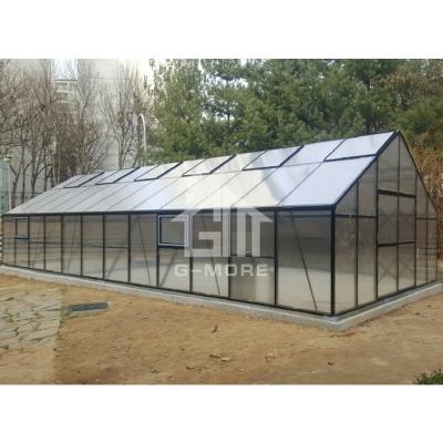 China G-MORE Easily Assembled 7 Meters Width 8 Meters Length Aluminum Commercial Greenhouses for sale