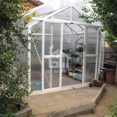 China G-MORE Hot Selling Easily Assembled Victorian English Classical Greenhouse 8' Modular Design Garden New x4/8mm Polycarbonate Greenhouse for sale