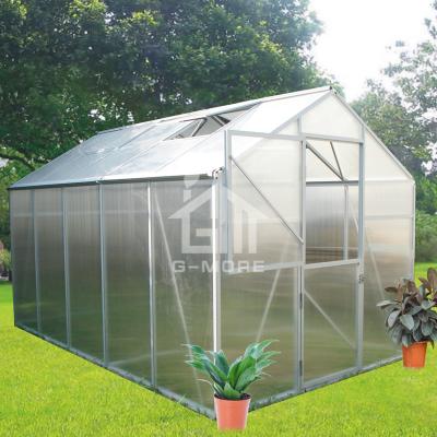 China G-MORE's Easily Assembled Nature's Premium Series, 7'x12, Free Extended Box Shaped Greenhouse Easy DIY Aluminum/Polycarbonate Hobby for sale