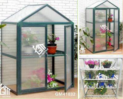 China G-MORE Easily Assembled Small Wall Free Standing Greenhouse / One Tier Mini Greenhouse Tool House 4mm PC for sale