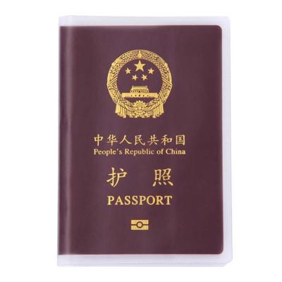 China 2022 Fashion Clear Transparent Matte Pattern PVC Passport Holder with Card Holder Passport Case Passport Cover for sale