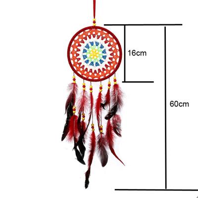 China Large Dream Catcher 16cm Colorful Hook Dream Catcher In Natural Crafts Home Decoration for sale