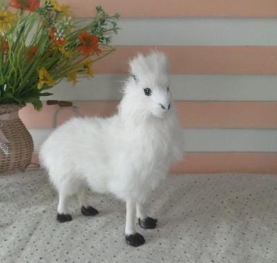 China Cute Alpaca Plush Toy Simulation Realistic Handwork Alpaca Prop Alpaca Doll Gift for sale