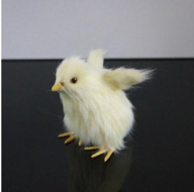 China Artificial fur& pro faux fur plastic model of Realistic Easter Photo Toy Chicken Figurine Baby Chickens funny with screaming noise for sale